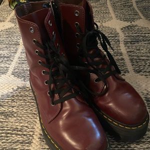Dr. Marten Platform Jadon Boot Maroon